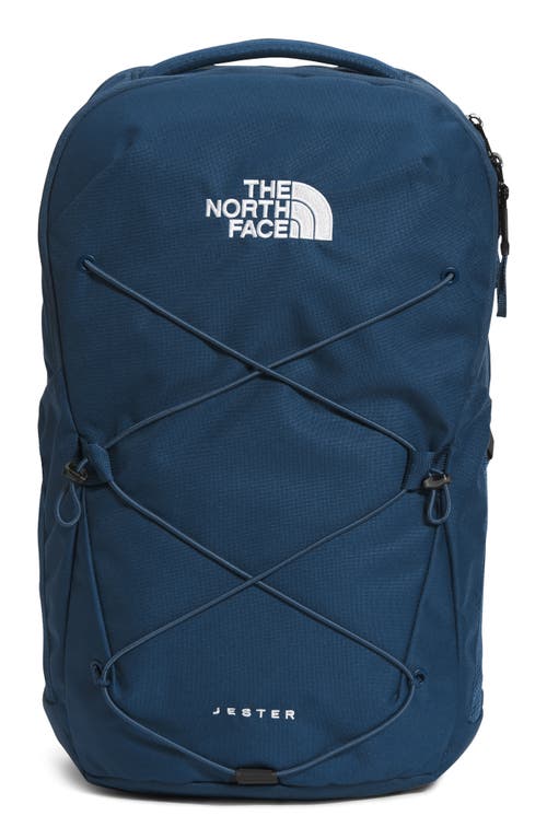 Shop The North Face Jester Water Repellent Backpack In Shady Blue/tnf White