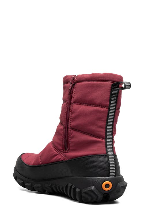 Bogs Cedar Quilted Waterproof Boot In Garnet