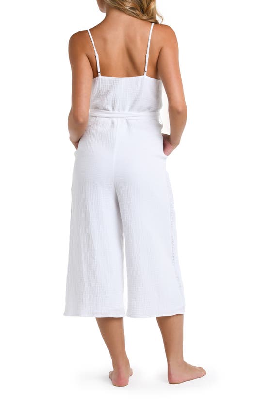 Shop La Blanca Seaside V-neck Cover-up Jumpsuit In White