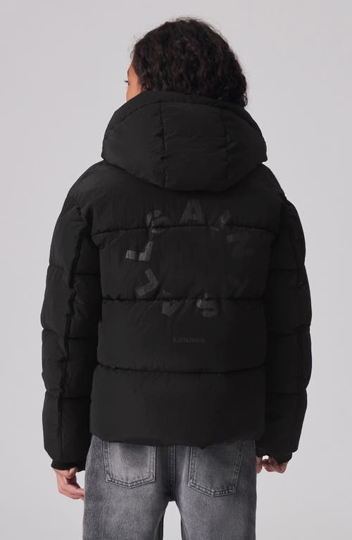 Shop Allsaints Sm By  Kids' Hooded Puffer Jacket In Black