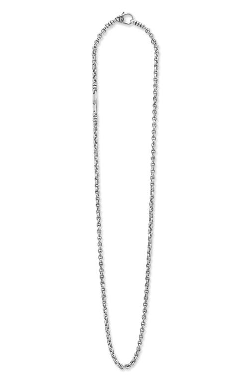 Shop Lagos Anthem Double Link Chain Necklace In Silver