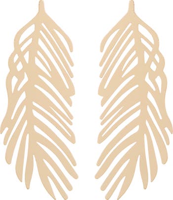 Melrose and Market Statement Feather Earrings 