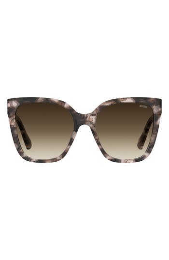 Moschino 55mm Gradient Cat Eye Sunglasses In Pink Havana