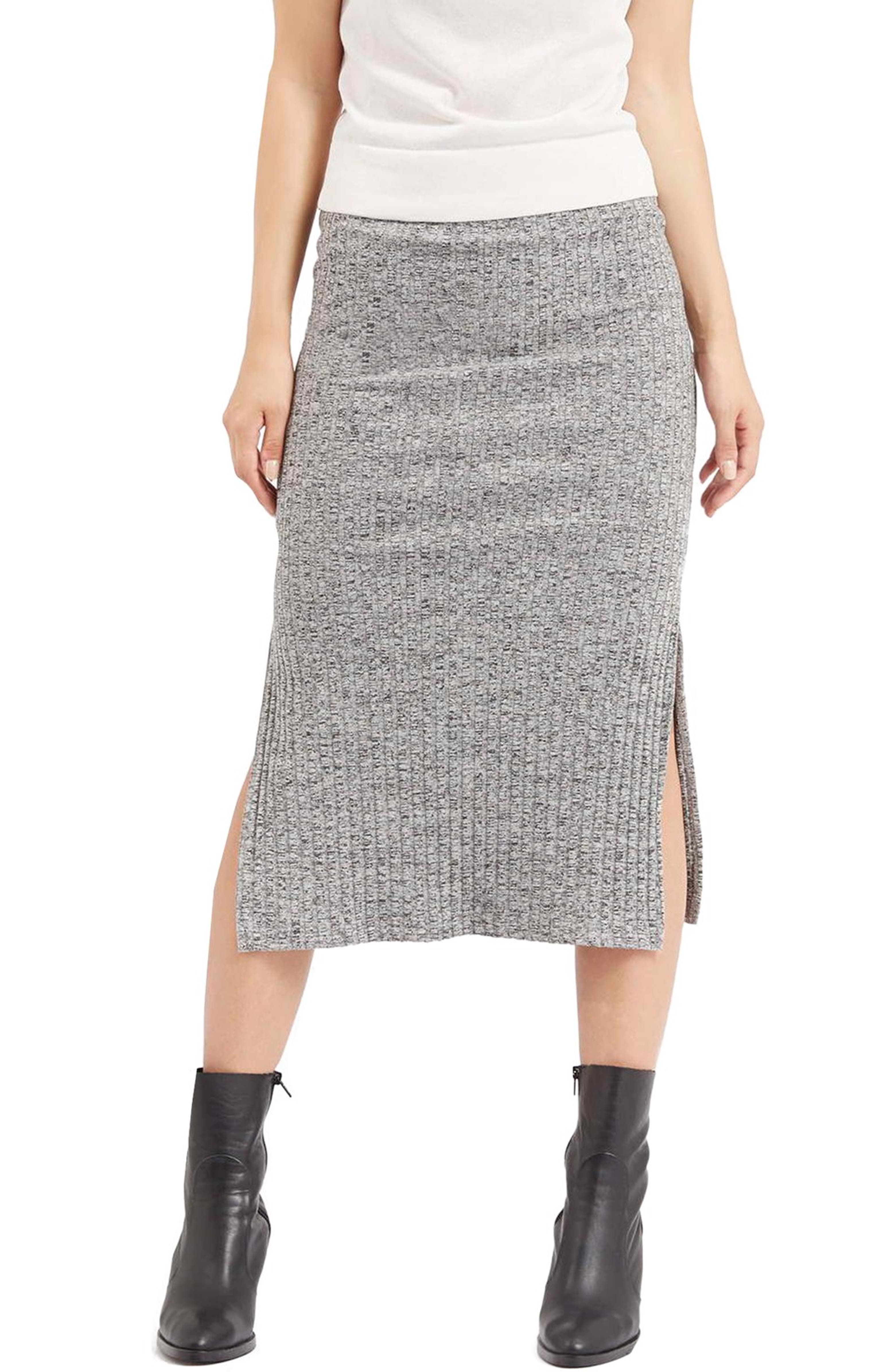 Topshop Ribbed Marl Tube Skirt (Regular & Petite) | Nordstrom