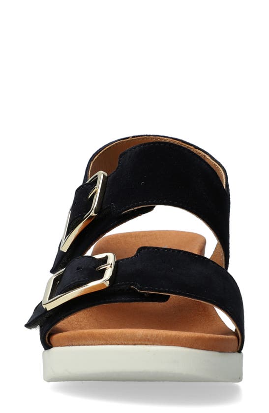Mephisto Ysabel Slingback Platform Wedge Sandal In Navy