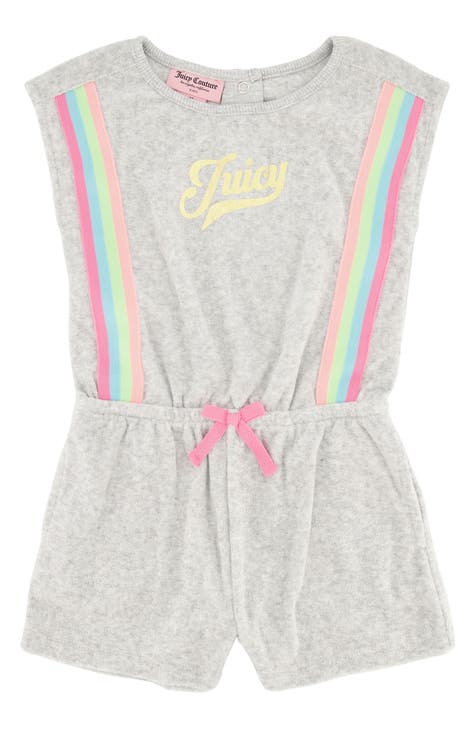 Juicy Couture Little Girls 2T-6X Dotted Logo Tie Front Tank Top Mesh Shorts 2-Piece Set - 4T