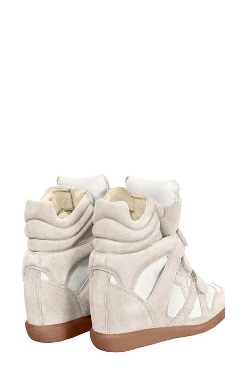 Shop Isabel Marant Bekett Hidden Wedge High Top Sneaker In Ecru