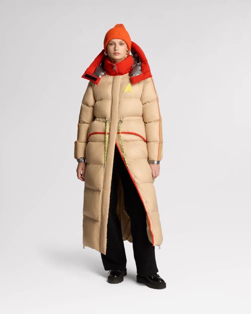 Alpenhaus Tingwick 2-in-1 Maxi Puffer With Removable Sleeves In Sandstone