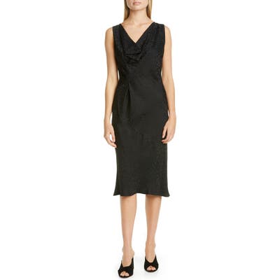 Zero + Maria Cornejo Lana Cheetah Jacquard Dress, Black
