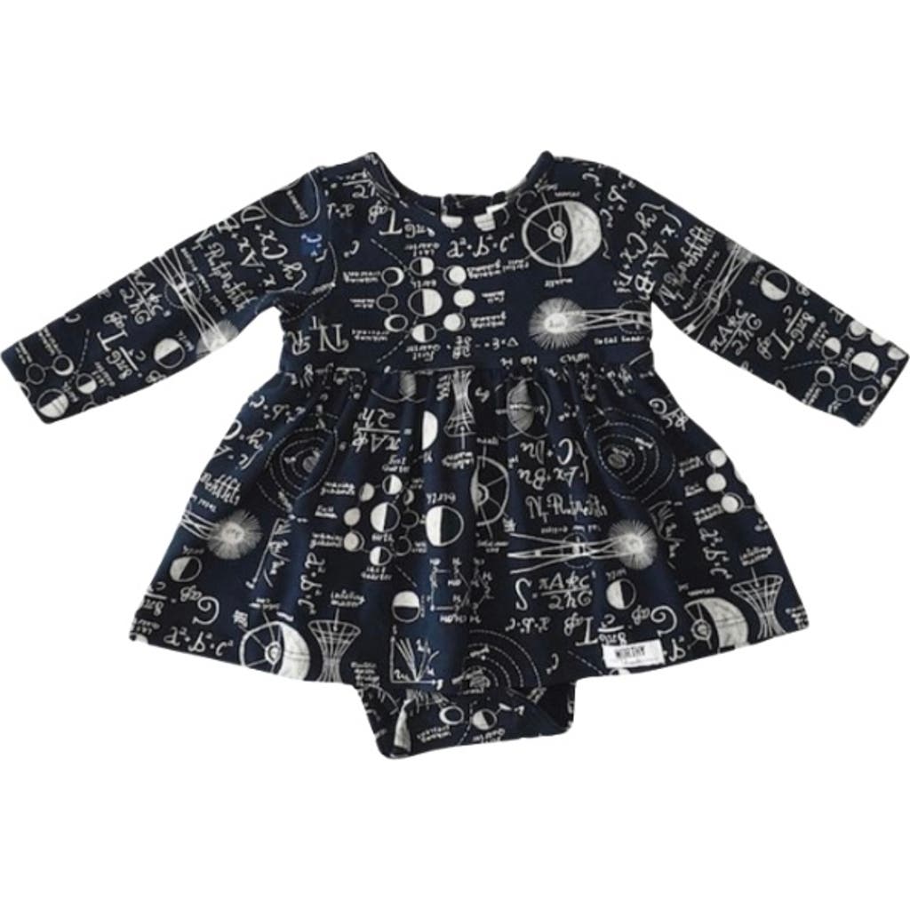 Worthy Threads Printed Long Sleeve Bubble Romper In Stem