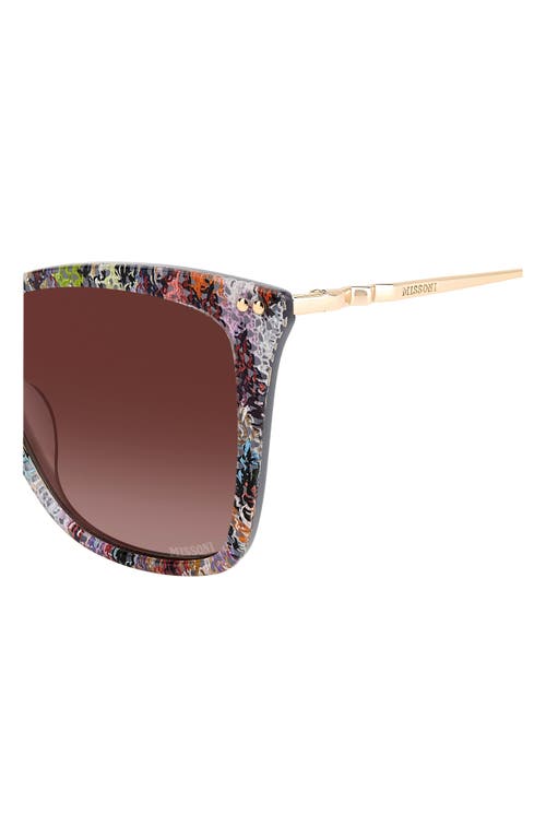 Missoni 54mm Cat Eye Sunglasses In Multicolor/burgundy Shaded