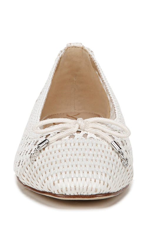 Sam Edelman May Ballet Flat Bright White In Bright White