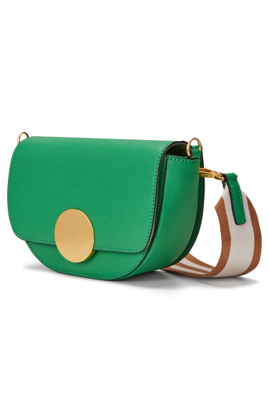 Shop Oryany Lottie Leather Saddle Crossbody Bag In Kelly Green