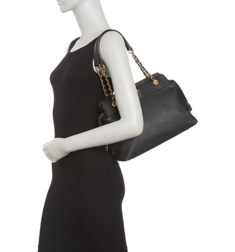 BADGLEY MISCHKA Chain Strap Tote Bag, Main, color, BLACK