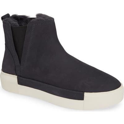 Jslides Val Faux Fur Lined Platform Sneaker, Blue