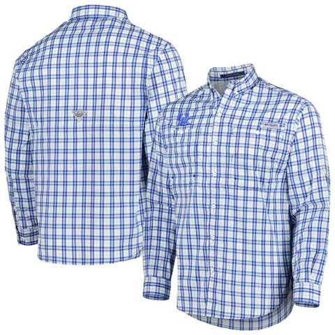 Men's Columbia White Dallas Cowboys Tamiami Omni-Shade Button-Down Shirt