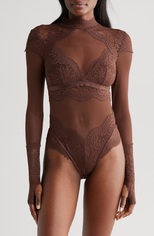 Hunkemöller Emily Long Sleeve Teddy Chicory Coffee at Nordstrom,