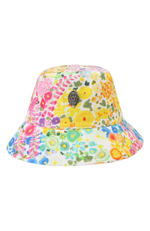 Kurt Geiger London Floral Couture Bucket Hat In Yellow Multi