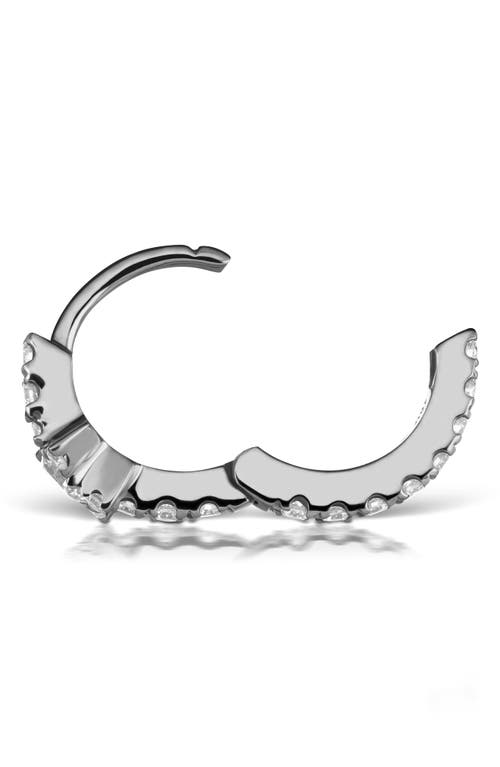 Maria Tash White Gold Diamond Star Eternity Hoop Earring In White Gold/diamond