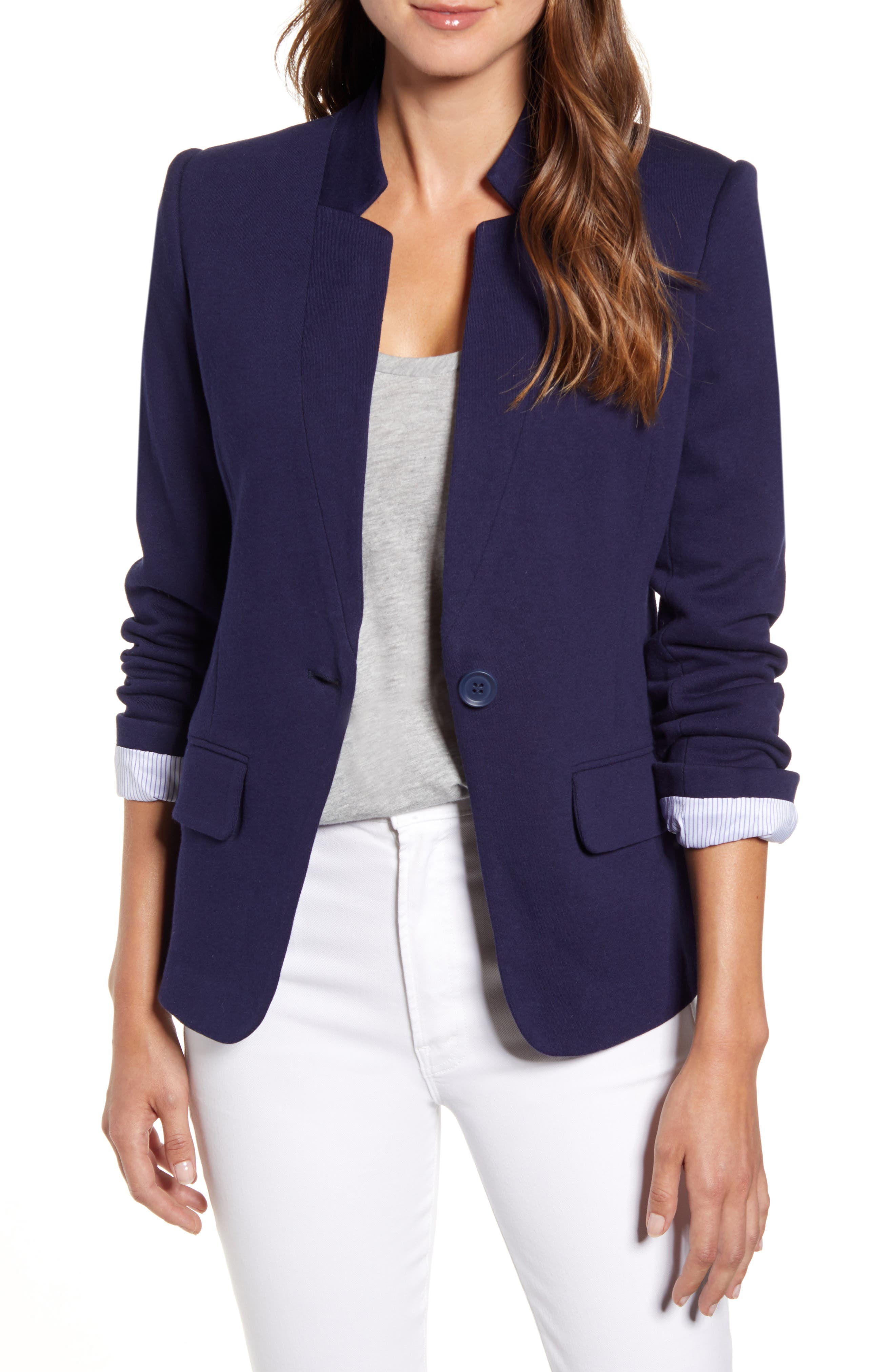 Gibsonlook | Notch Collar Cotton Blend Blazer | Nordstrom Rack