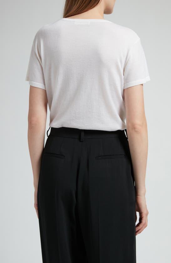 The Row Foz Cashmere T-shirt In Ivory