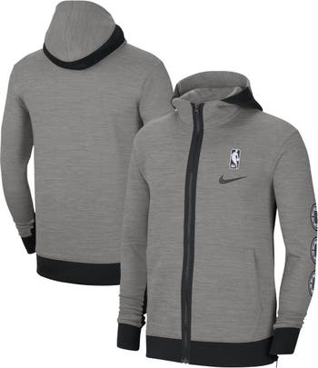 New Nike LA Dodgers Gray/Blue Authentic Therma Hooded Sweatshirt