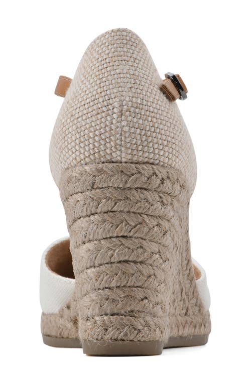 Shop White Mountain Footwear Mamba Espadrille Wedge Sandal In Natural/fabric