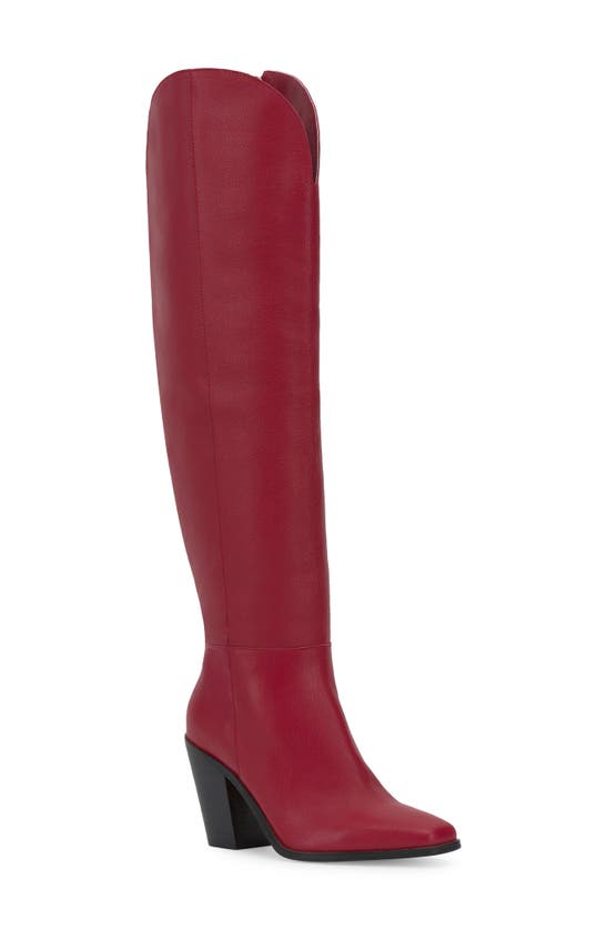 Jessica Simpson Ravyn Knee High Boot In Richest Red Narnia