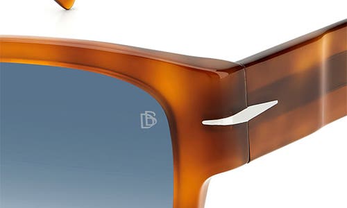 Shop David Beckham Eyewear 52mm Rectangular Sunglasses In Havana Honey