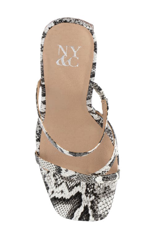 NEW YORK AND COMPANY NEW YORK AND COMPANY BRENDI SNAKESKIN PRINT SANDAL