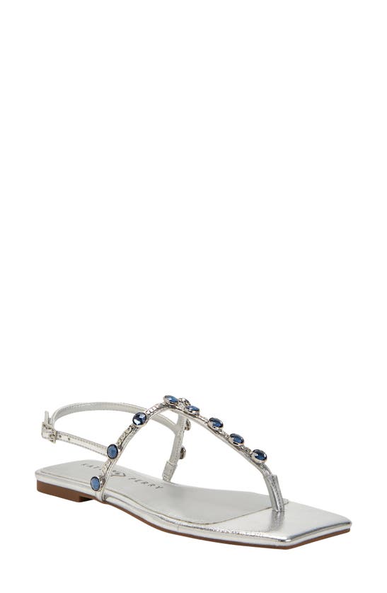 Shop Katy Perry The Camie Embellished Slingback Sandal In Silver