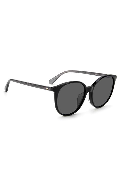 Shop Kate Spade New York 56mm Kaiafs Round Sunglasses In Black/grey