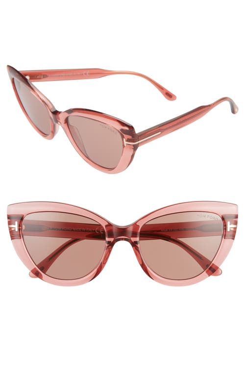 Tom Ford Anya 55mm Cat Eye Sunglasses in Dark Havana  display picture 1