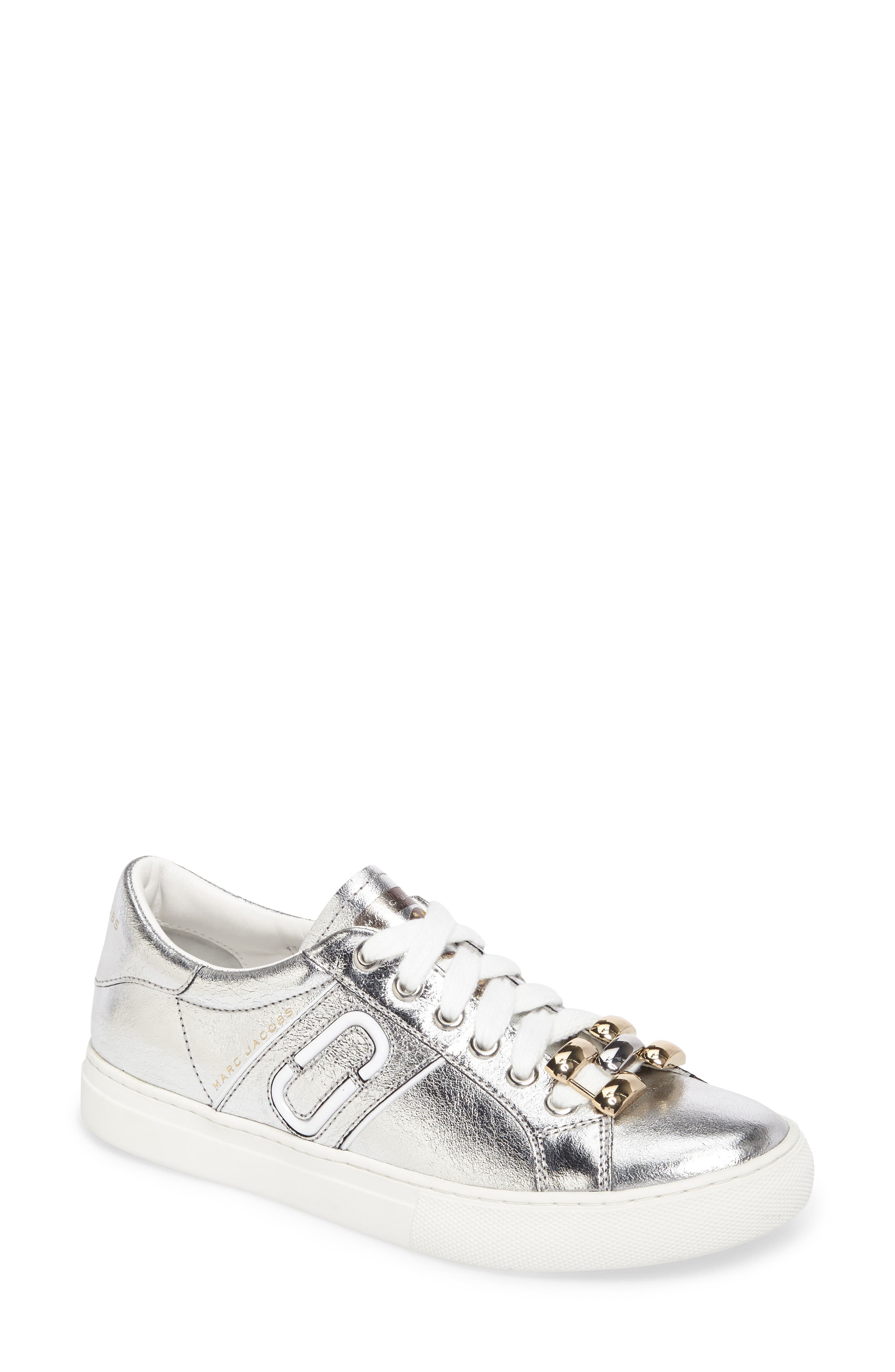 marc jacobs silver sneakers