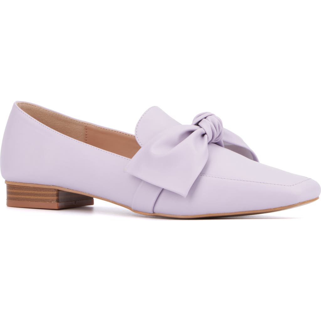 New York And Company Dominica Bow Loafer In Lilac