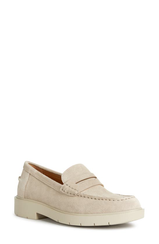 Geox Spherica Penny Loafer In Sand