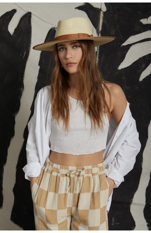 Shop Brixton Jo Straw Rancher Hat In Natural/tan