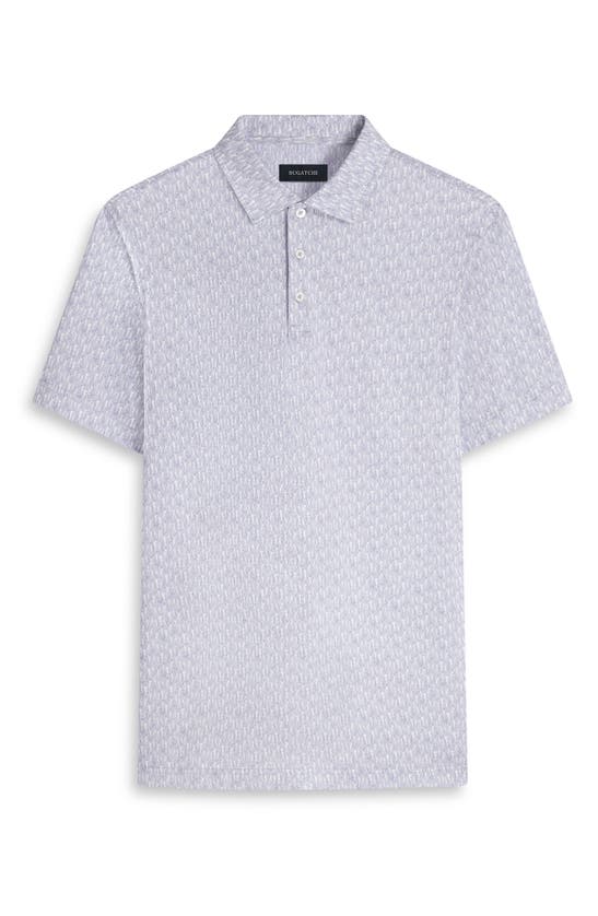 Shop Bugatchi Victor Ooohcotton® Golf Print Polo In Lilac