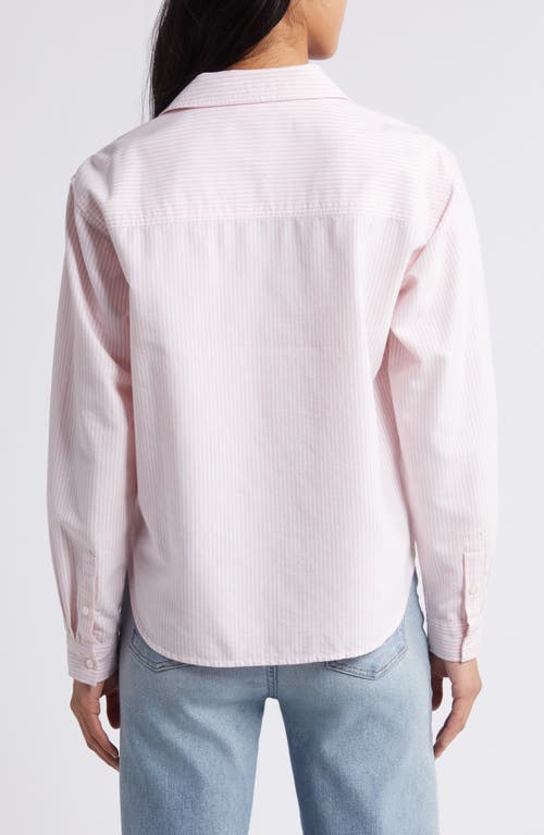 Shop Beachlunchlounge Long Sleeve Shirt In Pink Lip Gloss