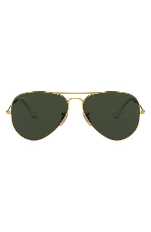 Ray Ban Ray-ban 58mm Aviator Sunglasses In Gold/rose