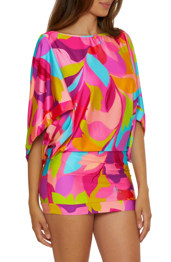 Shop Trina Turk Lilleth Cover-up Dress In Pink Multi