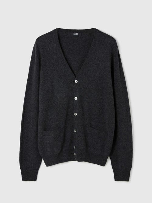 GOBI CASHMERE GOBI CASHMERE V NECK BUTTON CARDIGAN 