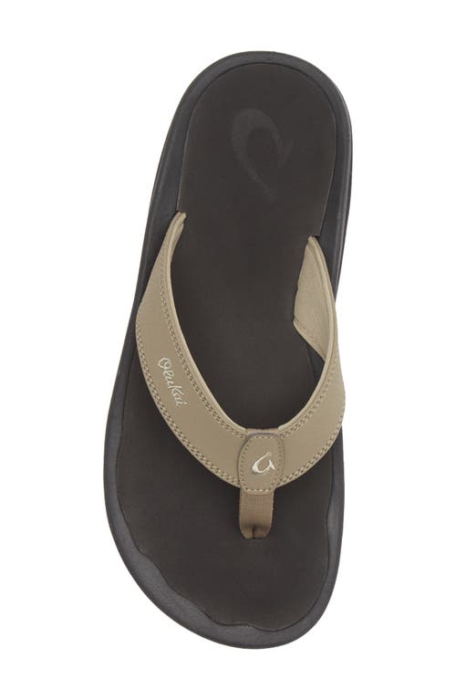 Shop Olukai Ohana Flip Flop In Clay/onyx