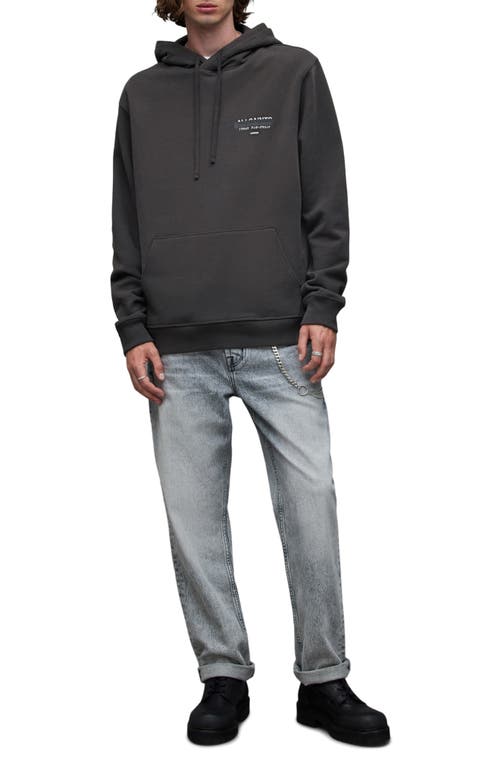 Shop Allsaints Redact Hoodie In Washed Black