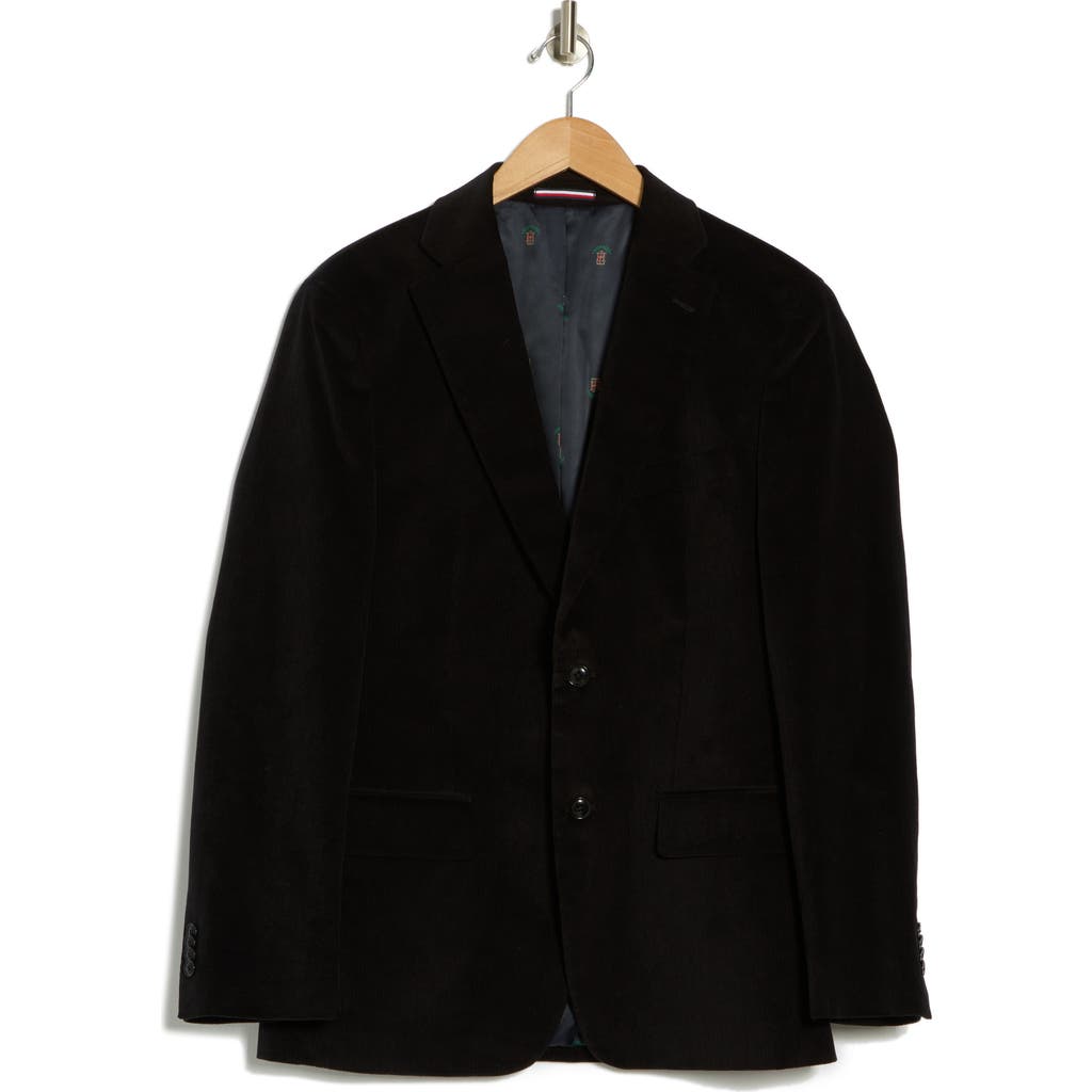 Tommy Hilfiger Cotton Corduroy Blazer In Black