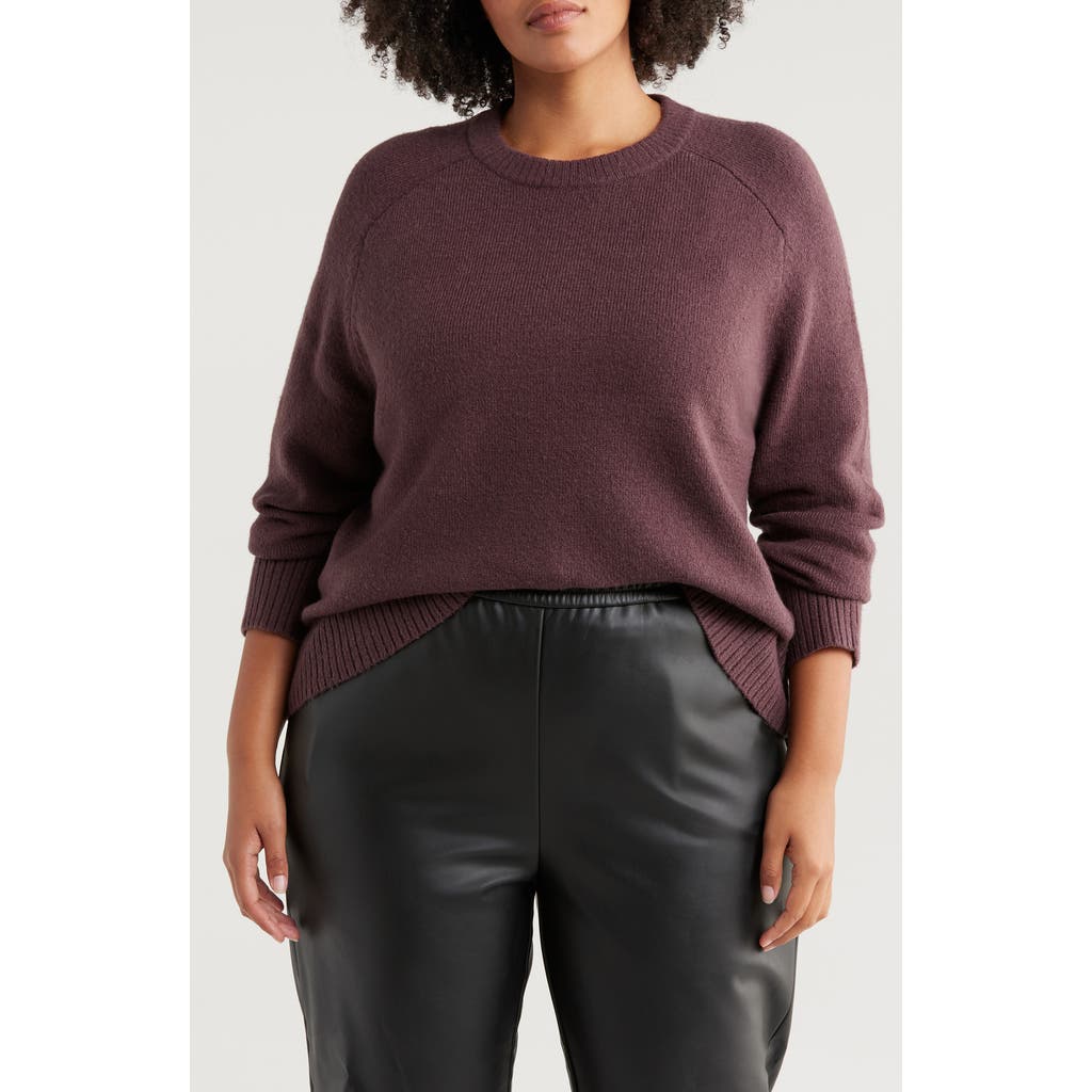 TREASURE & BOND TREASURE & BOND CREWNECK RAGLAN COTTON BLEND SWEATER