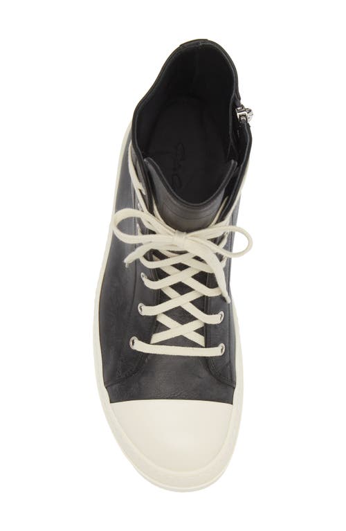 Shop Rick Owens Lido High Top Sneaker In Black/milk/milk