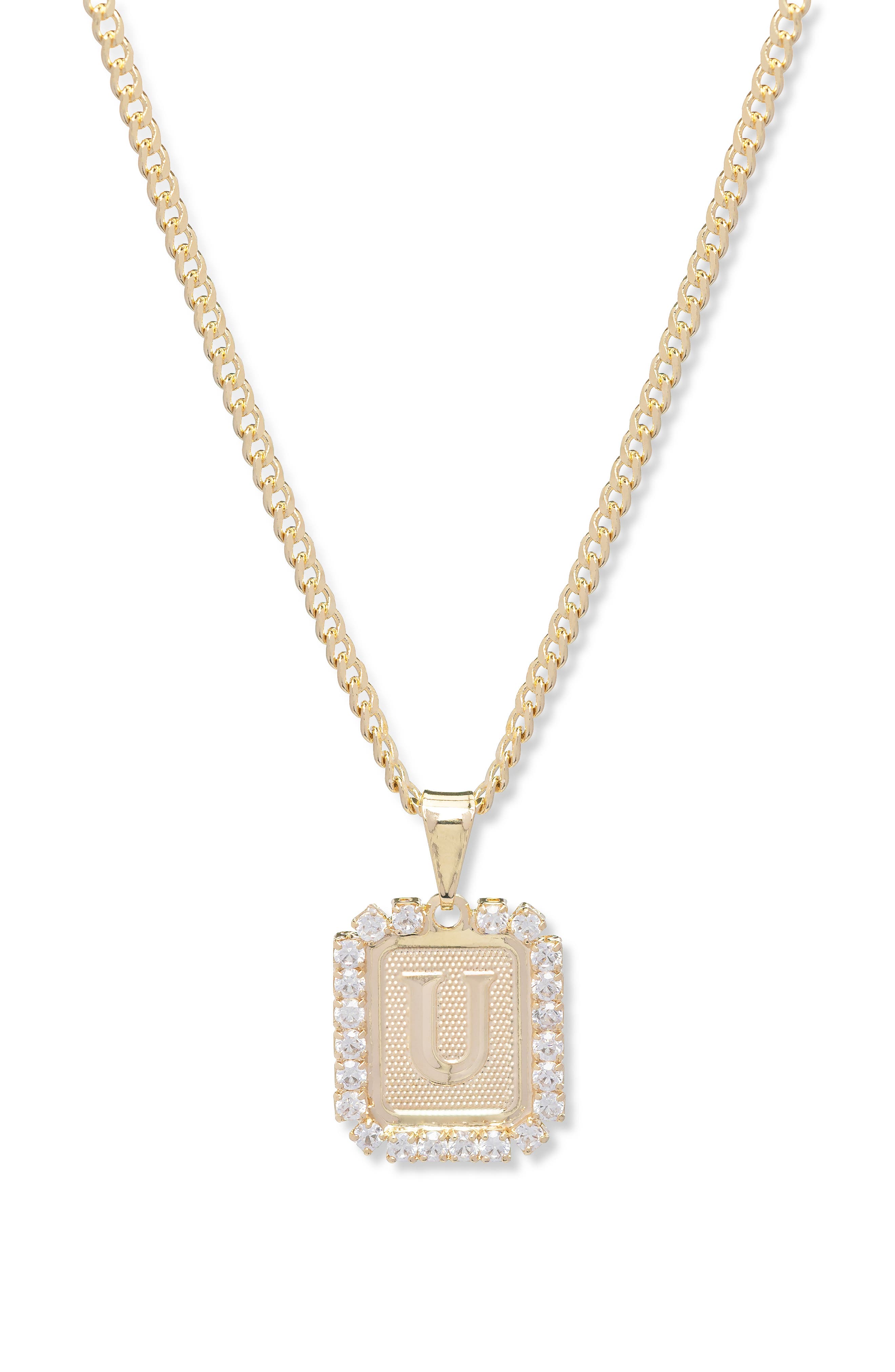 Bracha Royal Initial Card Necklace 