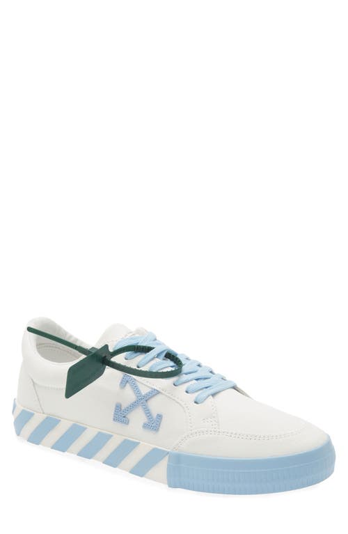 Off-White Vulcanized Low Top Sneaker in White Light Blue