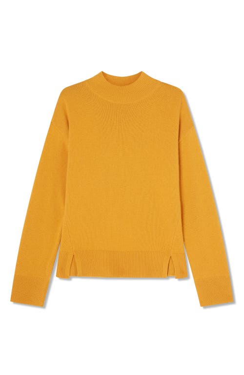 Shop Lk Bennett Zoe Mock Neck Sweater In Gold